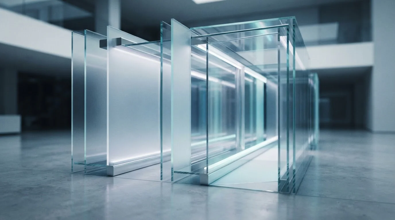 Moderne Banking-Infrastruktur symbolisiert durch minimalistische technische Darstellung